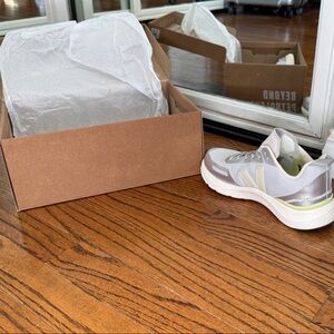 Veja Light Gray and White Athletic Sneakers